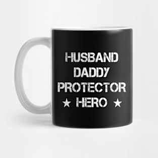 Husband Daddy Protector Hero Fathers Day Funny Gift Mug